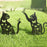 2Pcs Creative Iron Art Garden Ornaments Hollow Cat Landscape Lawn Insert Decoration - 4