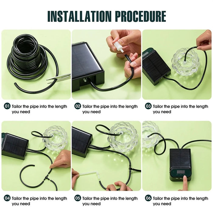 SW15 Smart Automatic Solar Timer Garden Wireless Control Watering Device Set - 6