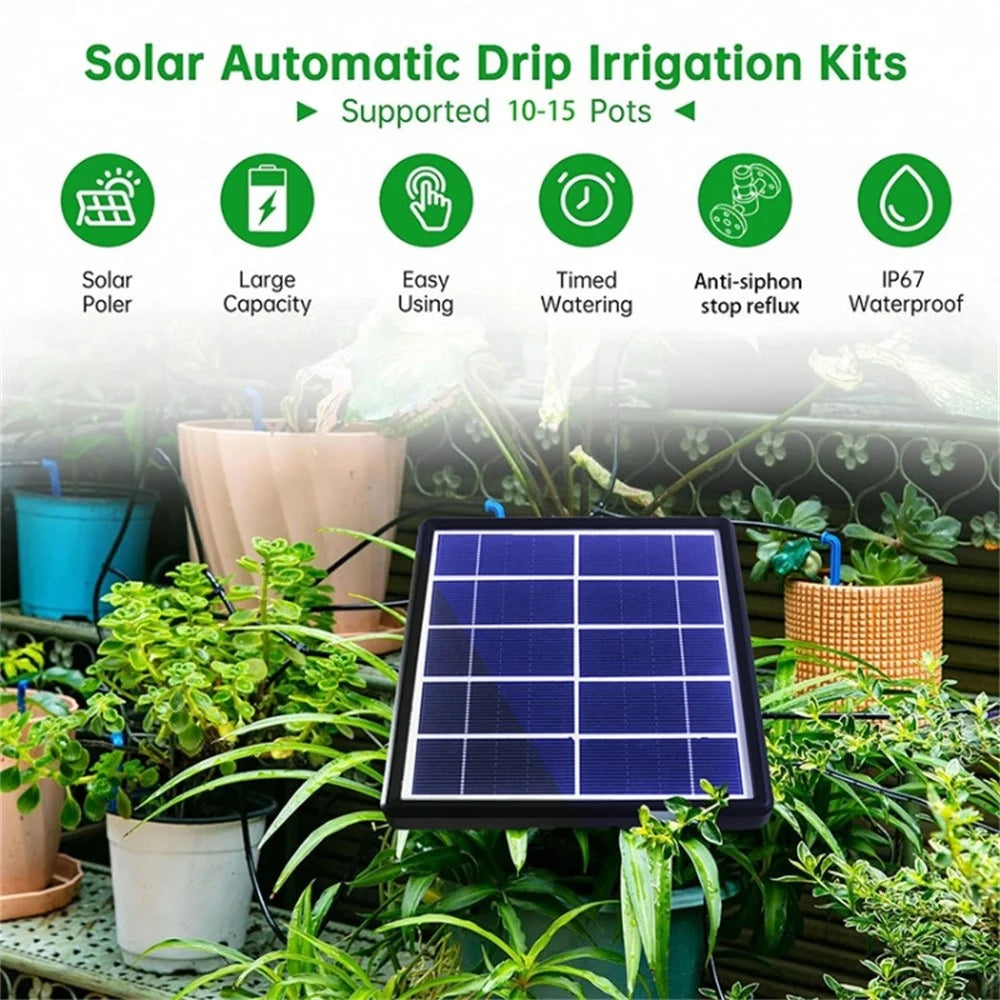 SD15 Outdoor Plant Irrigation Timing Solar Automatic Watering Device Set - 3