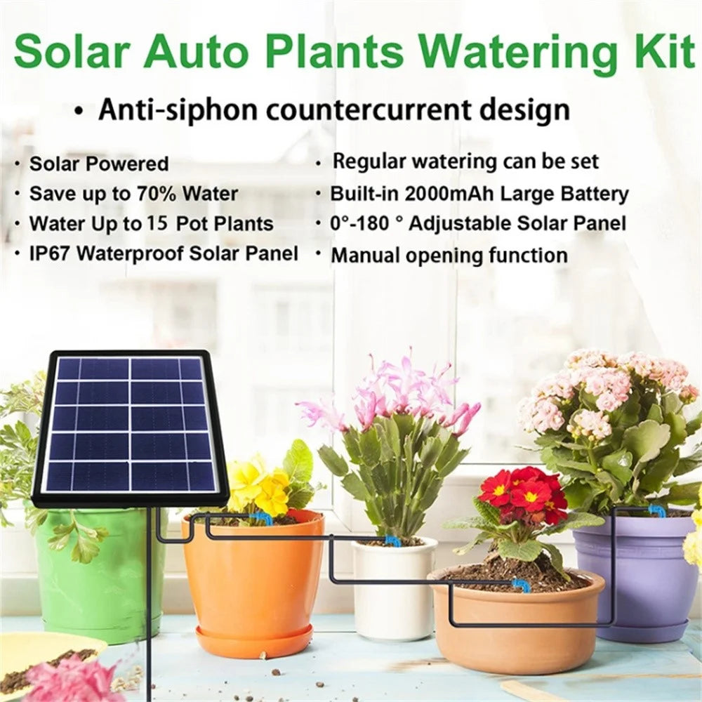 SD15 Outdoor Plant Irrigation Timing Solar Automatic Watering Device Set - 4