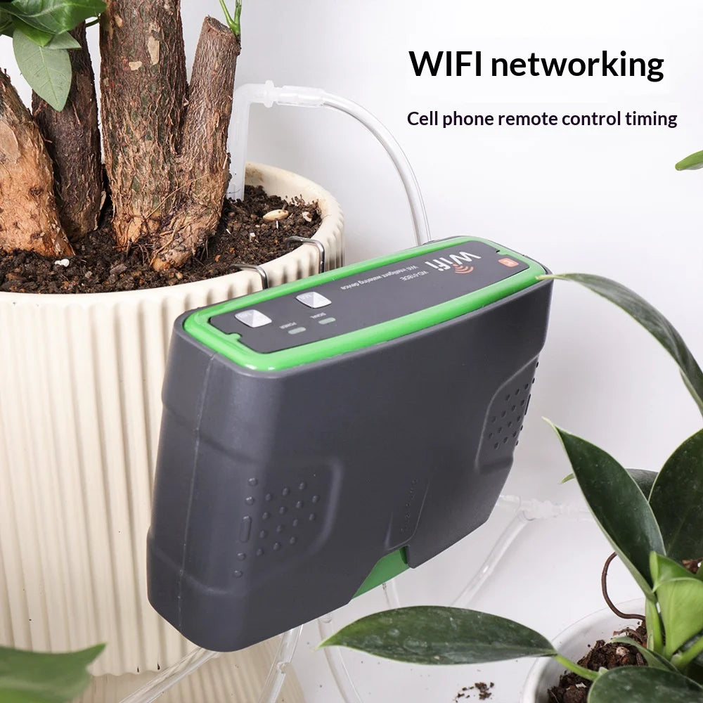 WD-01BDE WiFi Smart Dual Pump Automatic Drip Irrigation Kit APP Remote Control Plant Watering Device for Garden Balcony - Gray - 5