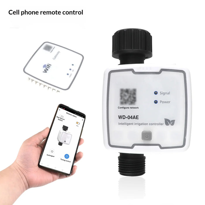 WD-04AE Bluetooth-compatible WiFi Gateway Automatic Plant Watering Timer Smart Remote Control Irrigation System - Single Channel/EU Plug - 3