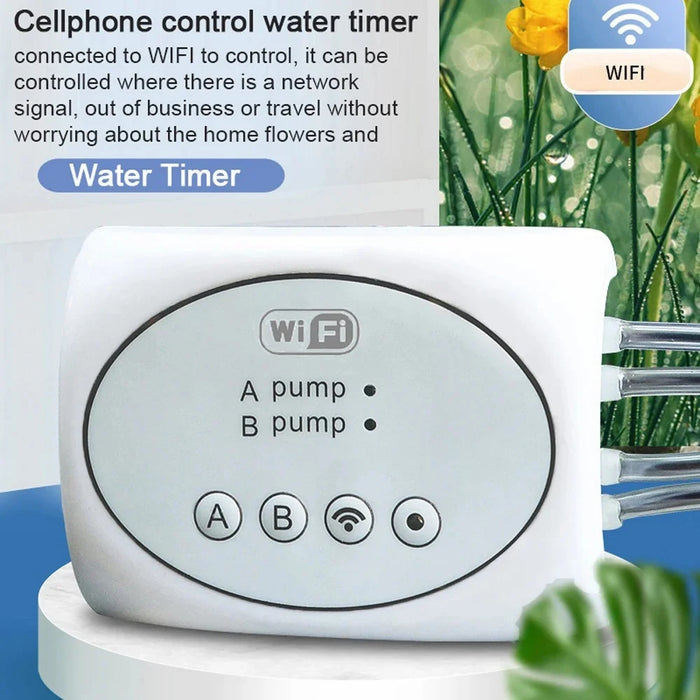 Dual-Pump Remote Water Timer Potted Plant Smart WiFi Watering Device with 20m Water Pipe+30 Emitters - 5