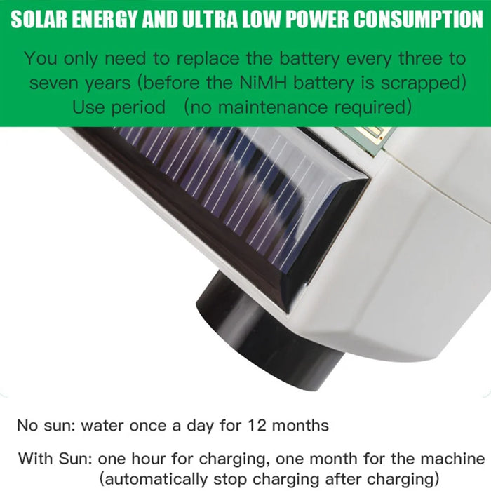 YLIGE Solar Powered Water Irrigation Timer Automatic Watering Controller with Tee Coupler + Hose Kit, European Standard - 6
