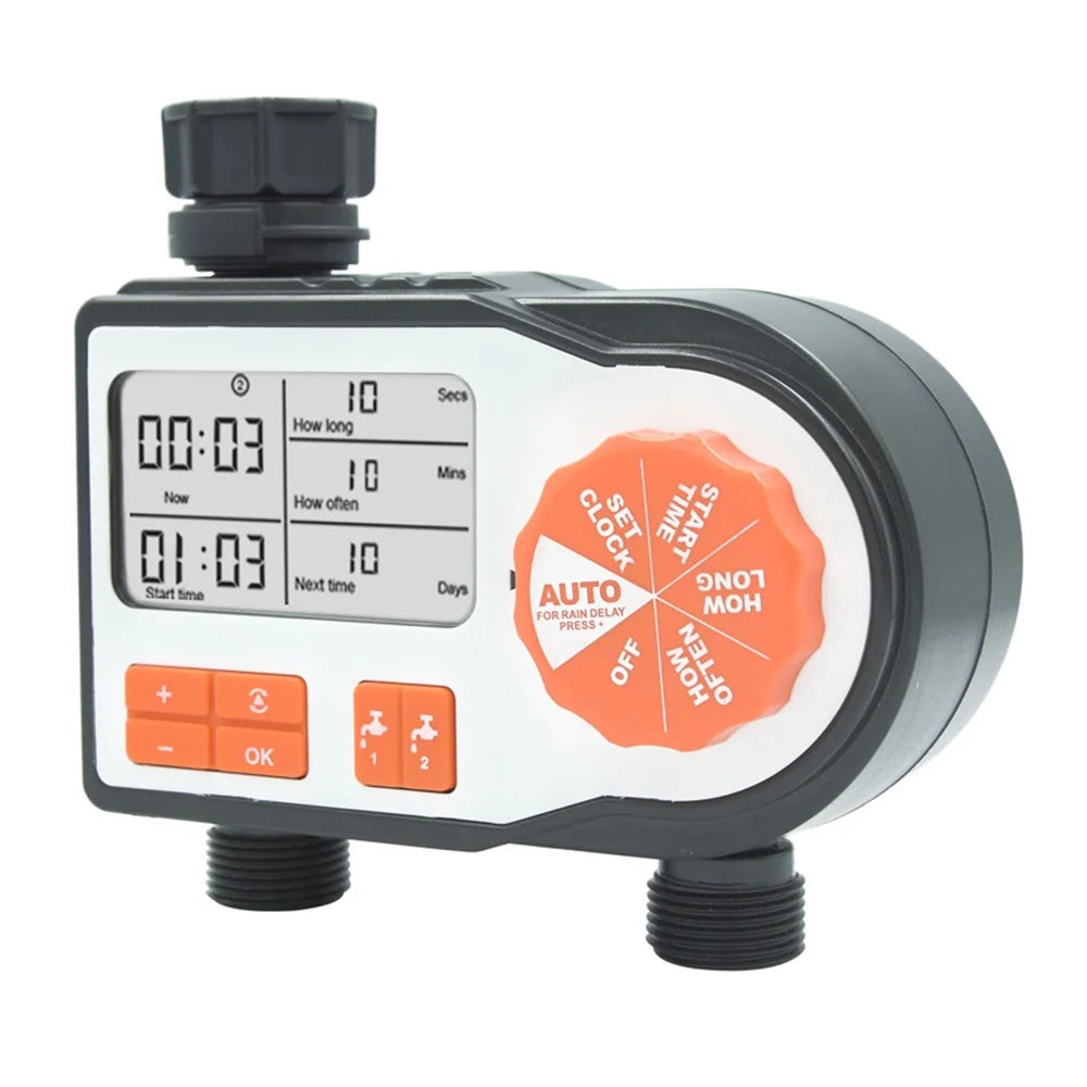 6812 Dual Channel Irrigation Timer Automatic Watering Controller, European Standard - 1