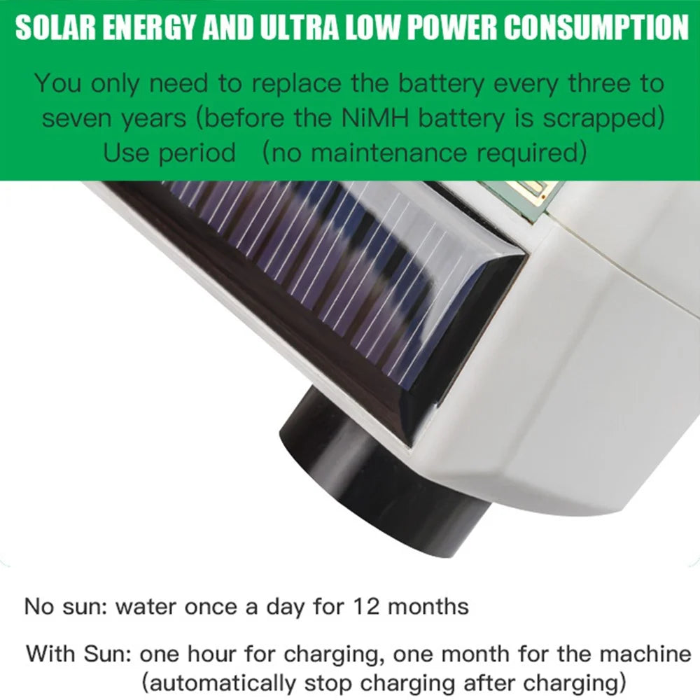 YUGE Dual-Head Connector Solar Automatic Irrigation Watering Timer for European Standard Hose - 4