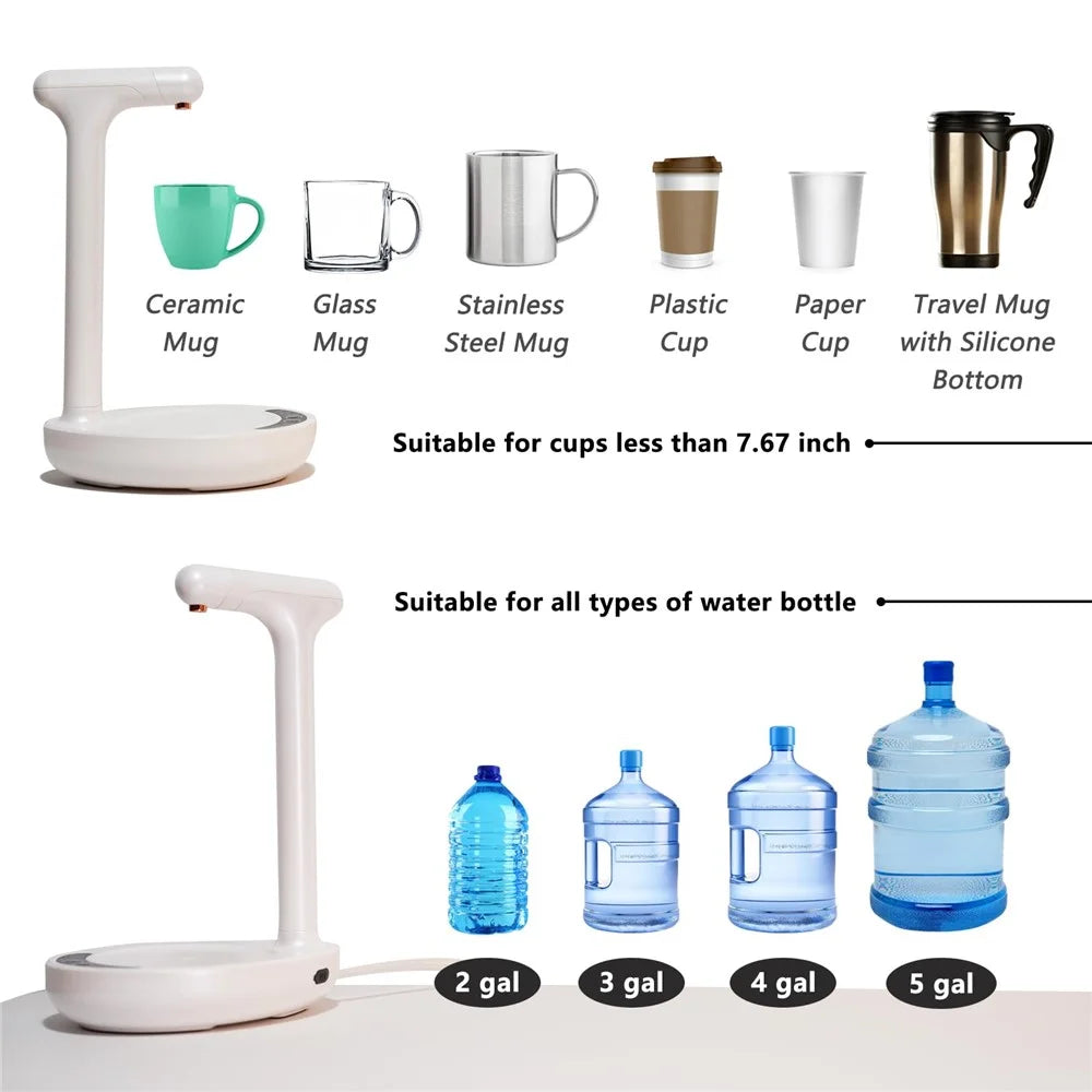 C021 Electric Water Pump Desktop Tray Design Powerful Water Dispenser for Barreled Water (BPA-Free, No FDA) - Slate Blue - 5