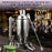 7Pcs Cocktail Shaker Set 25oz Stainless Steel Bar Bartender Jigger Muddler Bar Spoon Pourers Recipe Book Tools Kit - 2