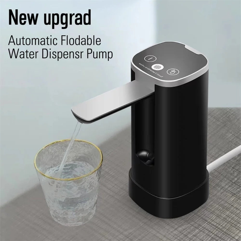AP127T Automatic Folding Electric Water Pump 1200mAh Cordless Dispenser 3 Modes Water Pump for 5-18.9L Bottles - Black - 3