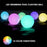 8Pcs Swimming Pool Floating Ball Dimming RGBW 16 Colors Glowing Ball LED Garden Beach Party Lawn Lamp - 2