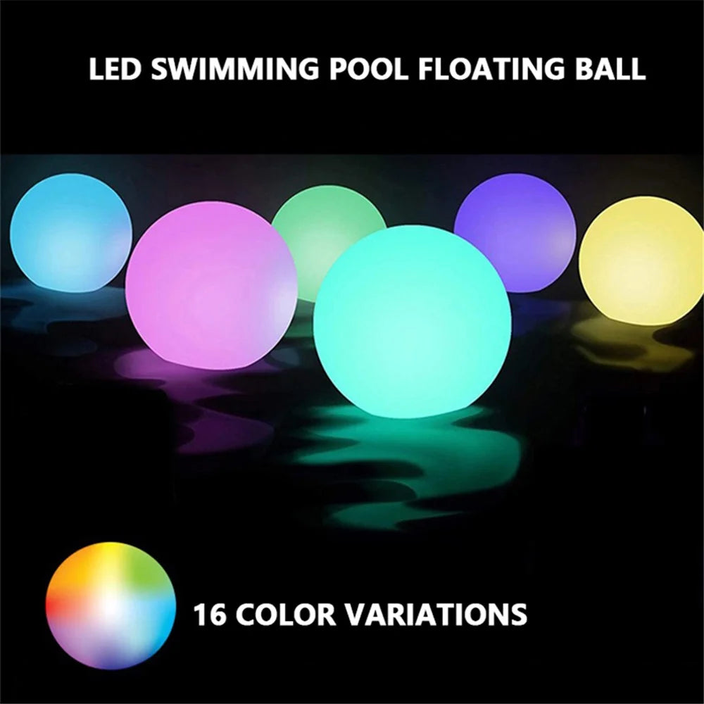 4Pcs Dimming RGBW 16 Colors Glowing Ball LED Garden Beach Party Lawn Lamp Swimming Pool Floating Ball - 2