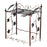 002A021 Tabletop Iron Wine Holder 2-Tiers Wine Storage Rack for 4 Bottles+4 Glasses - 1