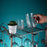 002A021 Tabletop Iron Wine Holder 2-Tiers Wine Storage Rack for 4 Bottles+4 Glasses - 7