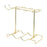 002A032 Red Wine Cup Holder Rack Decanter Hanger Stand for 2 Bottles + 6 Glasses - 1