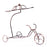 002A002 Creative Tricycle Shape Glass Cup Hanger Drying Stand Wine Storage Rack - Bronze - 2