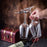 002A005 Creative Red Wine Iron Wire Display Rack Wine Bottle Dual Cup Holder - Bronze - 6