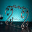 002A003 Red Wine Iron Art Display Rack Decorative Wine Bottles Glass Cups Holder - 4