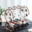 002A003 Red Wine Iron Art Display Rack Decorative Wine Bottles Glass Cups Holder - 5