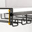 002C037 Wine Glass Rack 2 Rows Under Cabinet Stemware Wine Glass Holder Hanger - Matte Black - 2