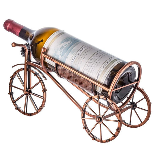 002B034-A55L Iron Wine Holder 5L Wine Rack Bike Shape Tricycle Art Home Decoration - 1