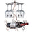 002A019 Creative Design 6 Glass Cup Hanger Drying Stand Wine Bottle Storage Rack - Bronze - 1