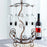002A019 Creative Design 6 Glass Cup Hanger Drying Stand Wine Bottle Storage Rack - Bronze - 2