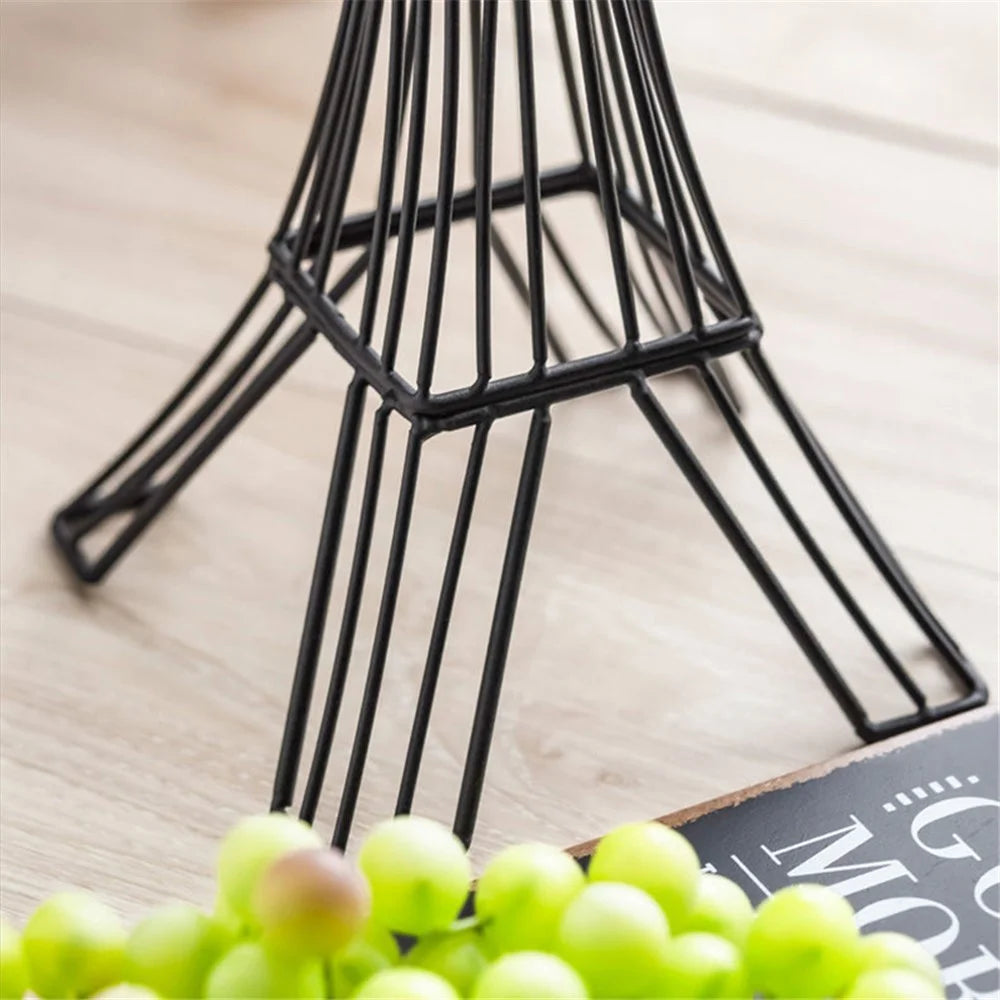 002C038 6 Glass Cup Rack Tower-Shaped Wine Glass Holder Display for Home - Black - 6