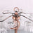002C006 6 Hooks Wine Glass Rack Holder Tabletop Hanging Shelf Iron Storage Rack - Bronze - 5