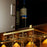 002C066-2 Punching-Free 4 Wine Glass Rack Under Cabinet Glass Cup Hanger Holder - Gold - 2