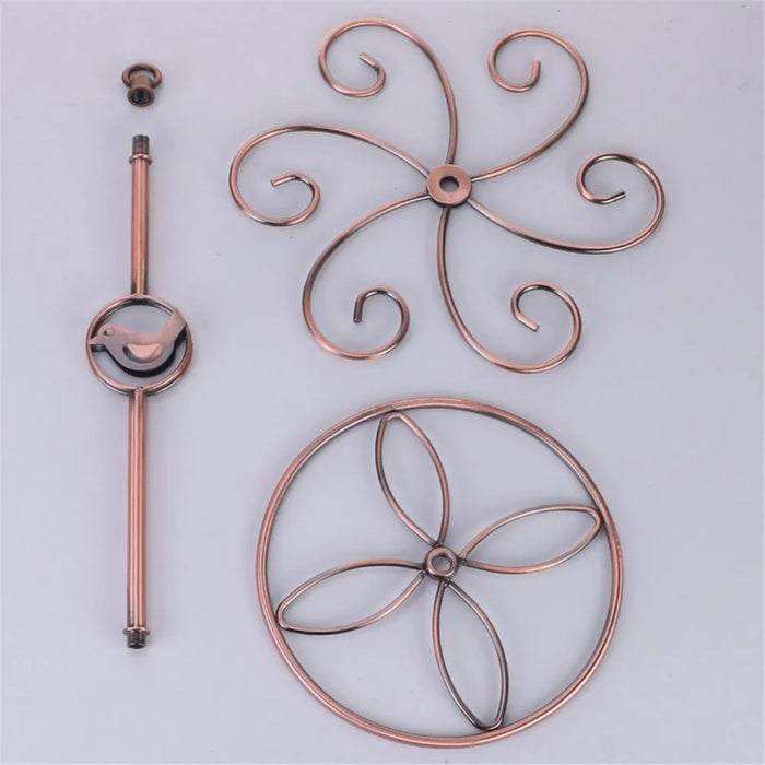 002C034 Countertop Wine Glass Holder with Bird Decor 6-Hook Freestanding Stemware Storage Rack - Bronze - 7