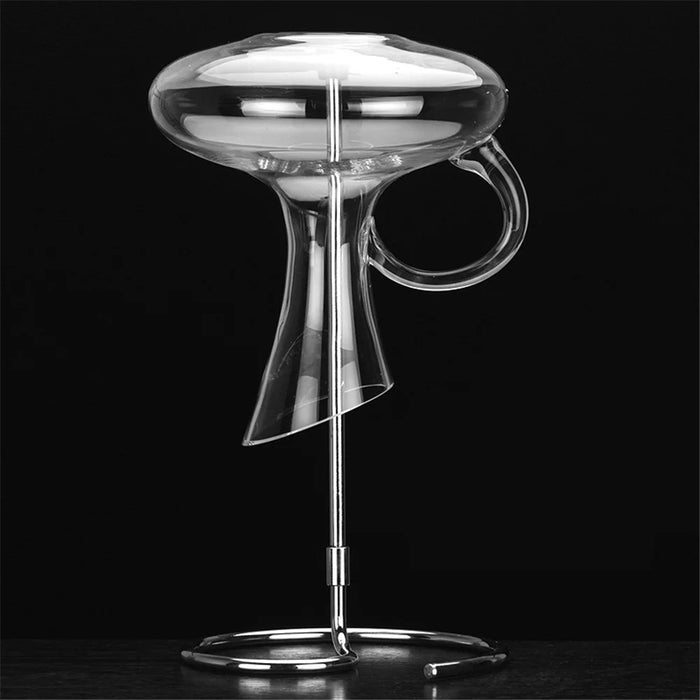 002G005 Wine Decanter Drying Stand Decanter Metal Rack Holder with Silicone Head - 3