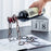 002B011 Creative Iron Chain Design Wine Rack Stand, Wine Bottle Holder for Home, Office, Wine Cabinet Bottle Stand - Bronze - 7