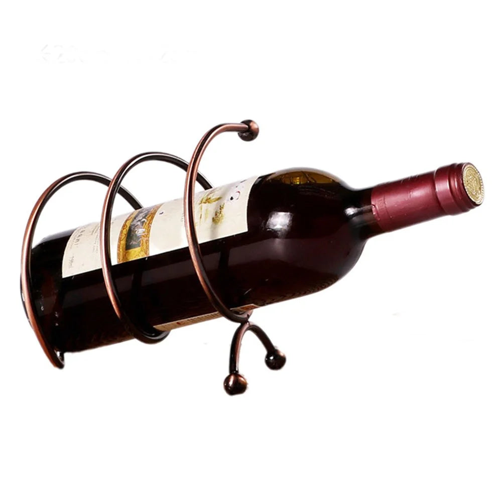 002B018 European Style Iron Wine Rack Stand, Wine Bottle Holder for Home, Office, Wine Cabinet - 1