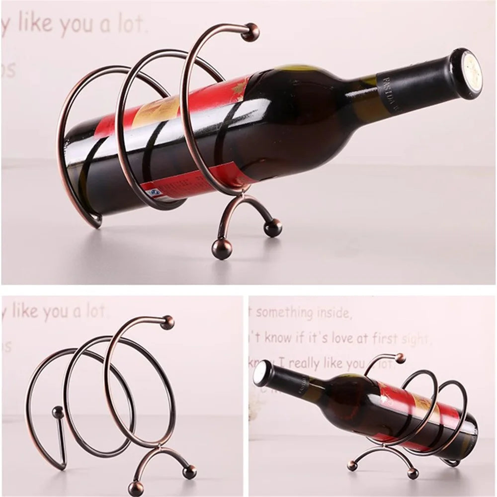 002B018 European Style Iron Wine Rack Stand, Wine Bottle Holder for Home, Office, Wine Cabinet - 2