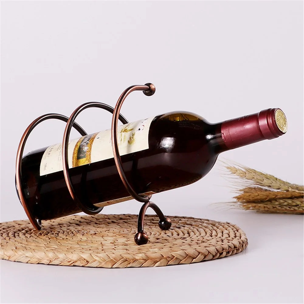 002B018 European Style Iron Wine Rack Stand, Wine Bottle Holder for Home, Office, Wine Cabinet - 3