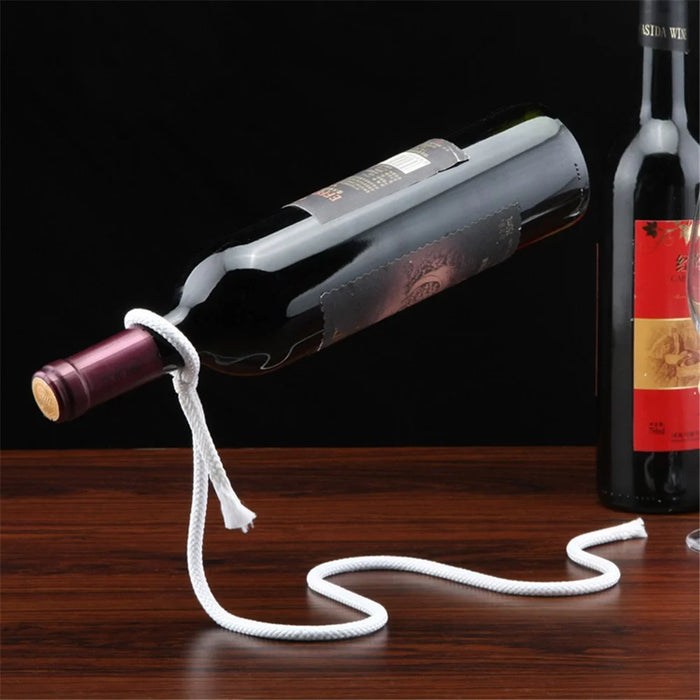 002B012 Iron Wine Holder Magic Suspending Rope Wine Rack Home Decoration - 5