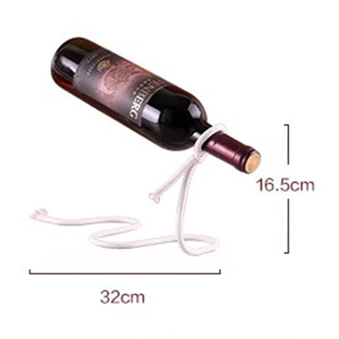 002B012 Iron Wine Holder Magic Suspending Rope Wine Rack Home Decoration - 6
