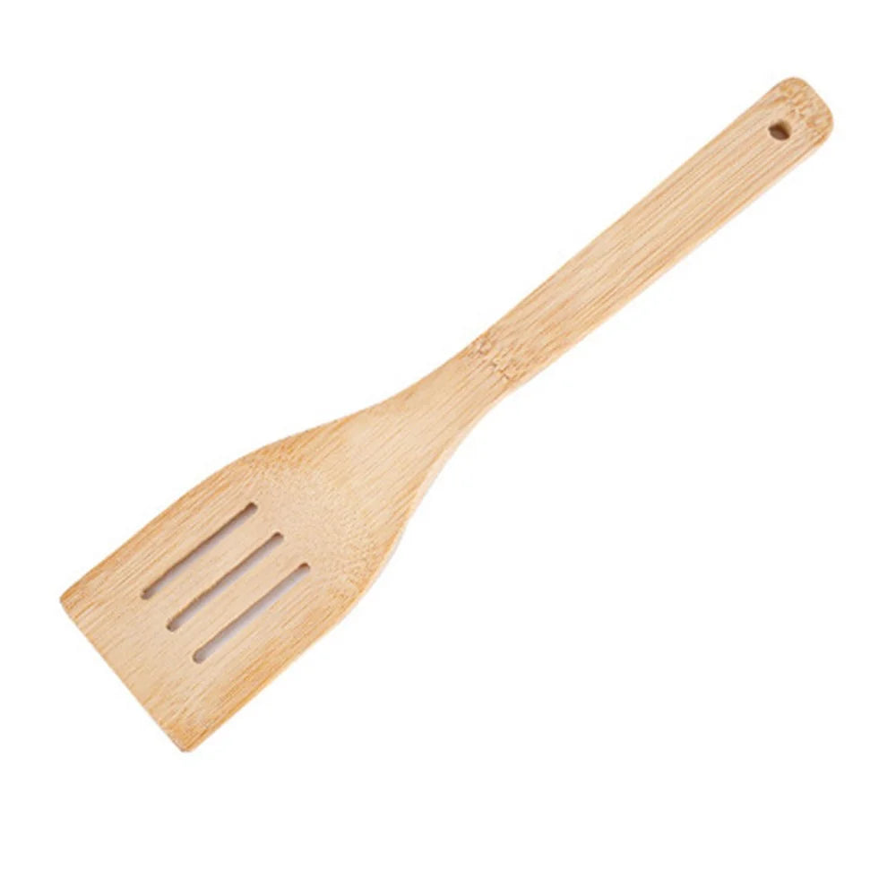 4Pcs Bamboo Cooking Utensil with Storage Container Kitchen Tools Set (BPA Free, No FDA) - 7