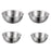 19cm+22cm+24cm+26cm 4Pcs Salad Bowl Stainless Steel 304 Mixing Bowl with Measurement Markings for Kitchen / Baking (No FDA) - 1