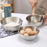 19cm+22cm+24cm+26cm 4Pcs Salad Bowl Stainless Steel 304 Mixing Bowl with Measurement Markings for Kitchen / Baking (No FDA) - 7
