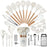 34Pcs / Set Heat Resistant Kitchen Utensils Silicone Spatula Ladle Cooking Tools Kit for Non-stick Pan (No FDA, BPA Free) - Beige - 1