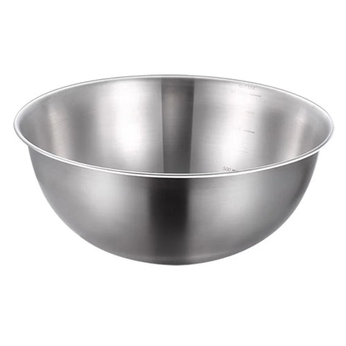 17cm Diameter Salad Bowl Stainless Steel 304 Mixing Bowl with Measurement Markings for Kitchen / Baking (No FDA) - 1