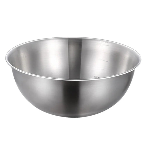 26cm Diameter Salad Bowl Stainless Steel 304 Mixing Bowl with Measurement Markings for Kitchen / Baking (No FDA) - 1