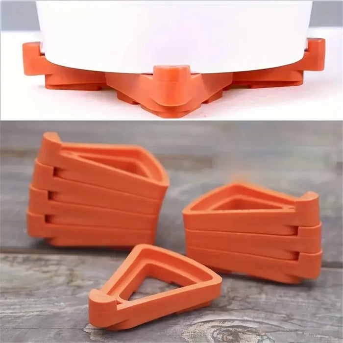 12Pcs Gardening Flower Pot Foot Pad PP Ventilation Plant Pot Heighten Base - Orange L - 7