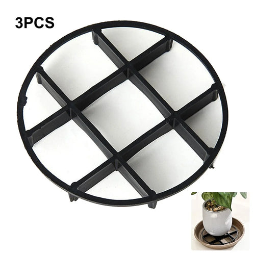 3Pcs Gardening Flower Pot Holder Bottom Pad Plant Pot Plastic Ventilation Heighten Base - 1
