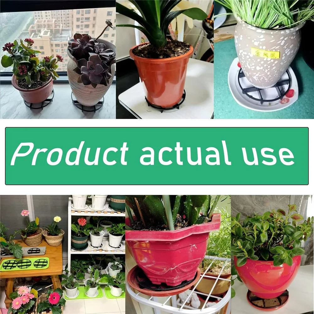 3Pcs Gardening Flower Pot Holder Bottom Pad Plant Pot Plastic Ventilation Heighten Base - 7