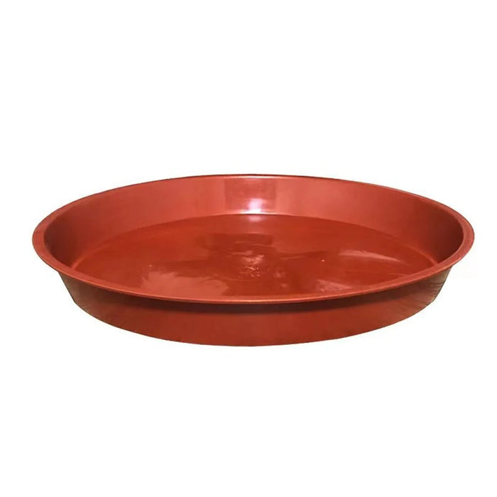 PB210 4Pcs 21cm Flower Pot Bottom Water Storage Round Tray Plastic Movable Potted Plant Base - Red - 2