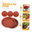 PB210 4Pcs 21cm Flower Pot Bottom Water Storage Round Tray Plastic Movable Potted Plant Base - Red - 3