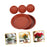 PB210 4Pcs 21cm Flower Pot Bottom Water Storage Round Tray Plastic Movable Potted Plant Base - Red - 5