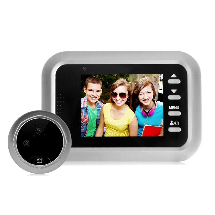 2.4-inch TFT Door Digital Peephole Doorbell Monitor Night Vision - Silver - 1
